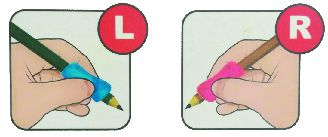 Uchwyt ergonomiczny Keyroad pencil grip, 2 sztuki, blister, mix kolorów