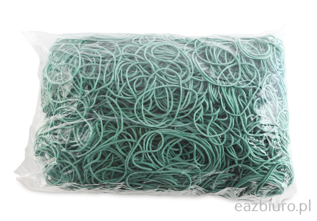 Gumki reCepturki Office Products, średnica 50mm, 1,5x1,5mm, 60% kauczuku, 1000g, zgrzewka, zielone