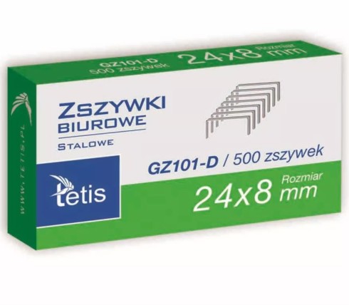 Zszywki Tetis 24/8 500 sztuk