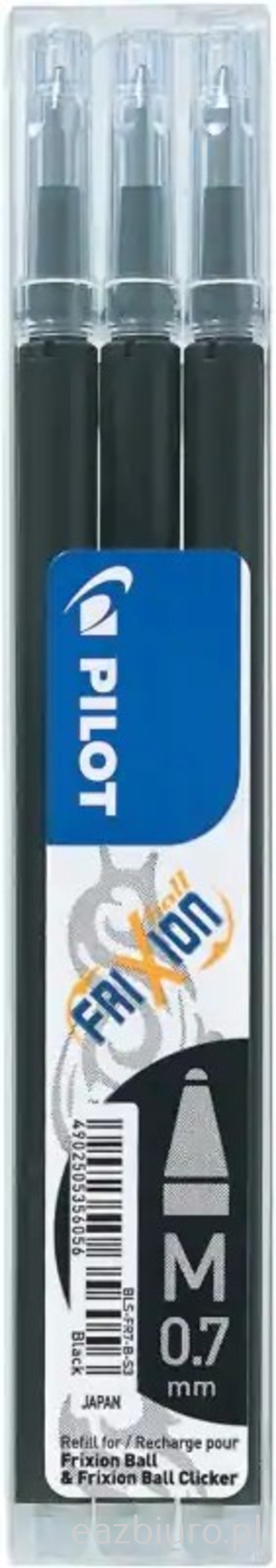 Wkład do długopisu wymazywalnego Pilot frixion czarny 3 sztuki | eazbiuro.pl | Kup wyjątkowo!