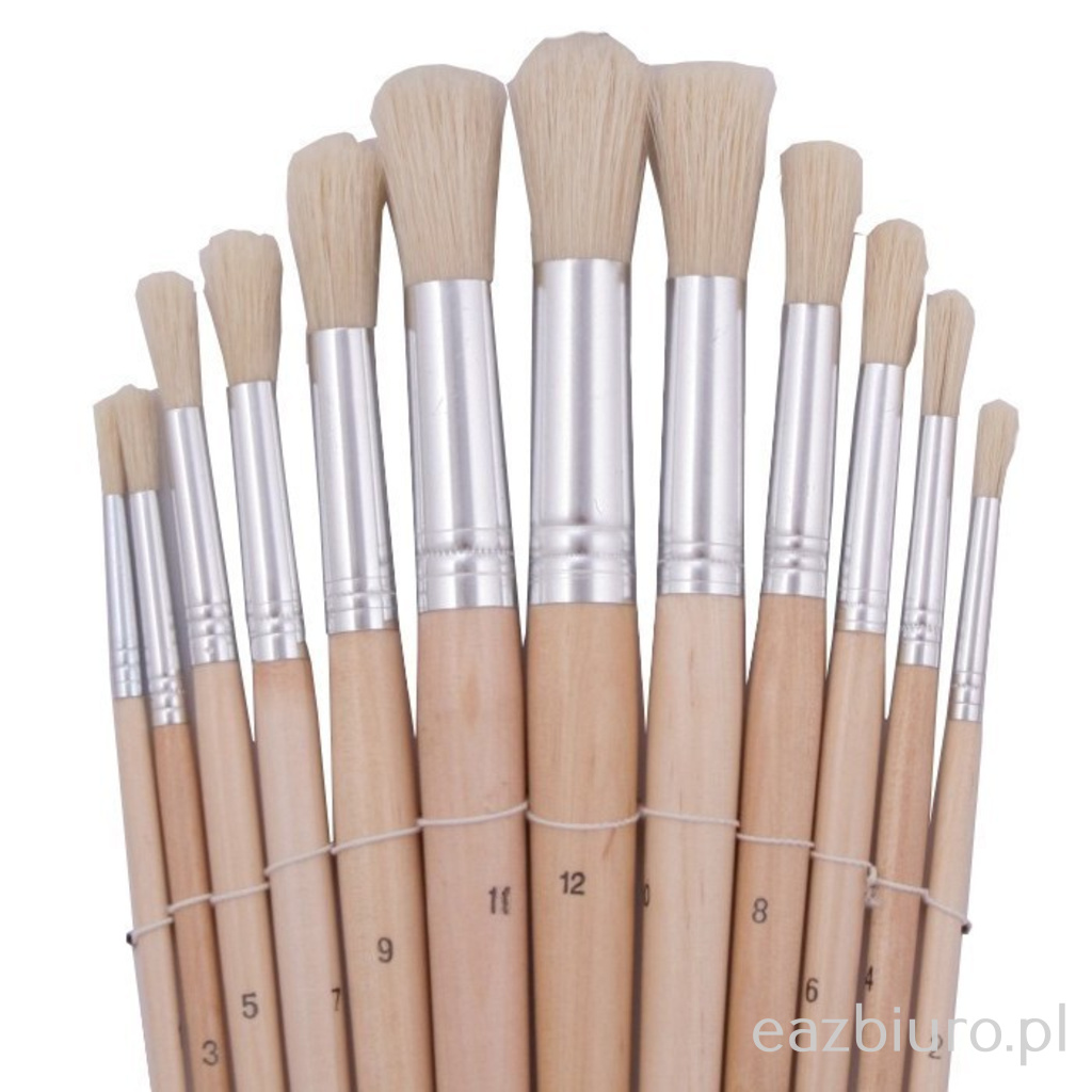 Pędzle szkolne numer 16 do biura | eazbiuro.pl | Sprawdź cenę!