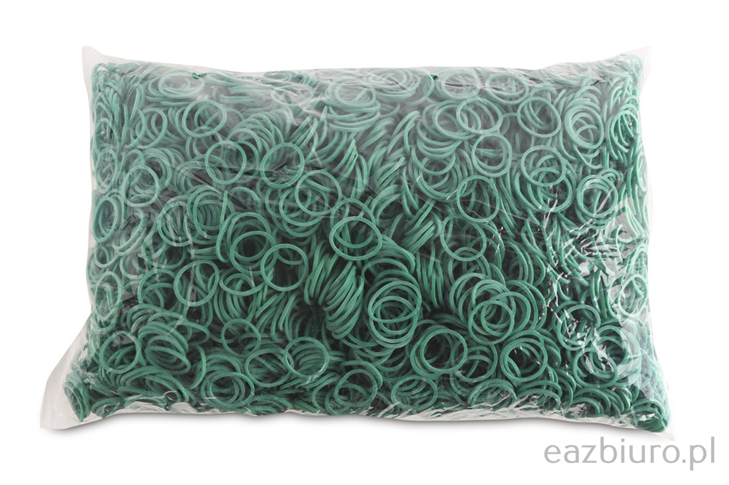 Gumki reCepturki Office Products, średnica 20mm, 1,5x1,5mm, 60% kauczuku, 1000g, zgrzewka, zielone