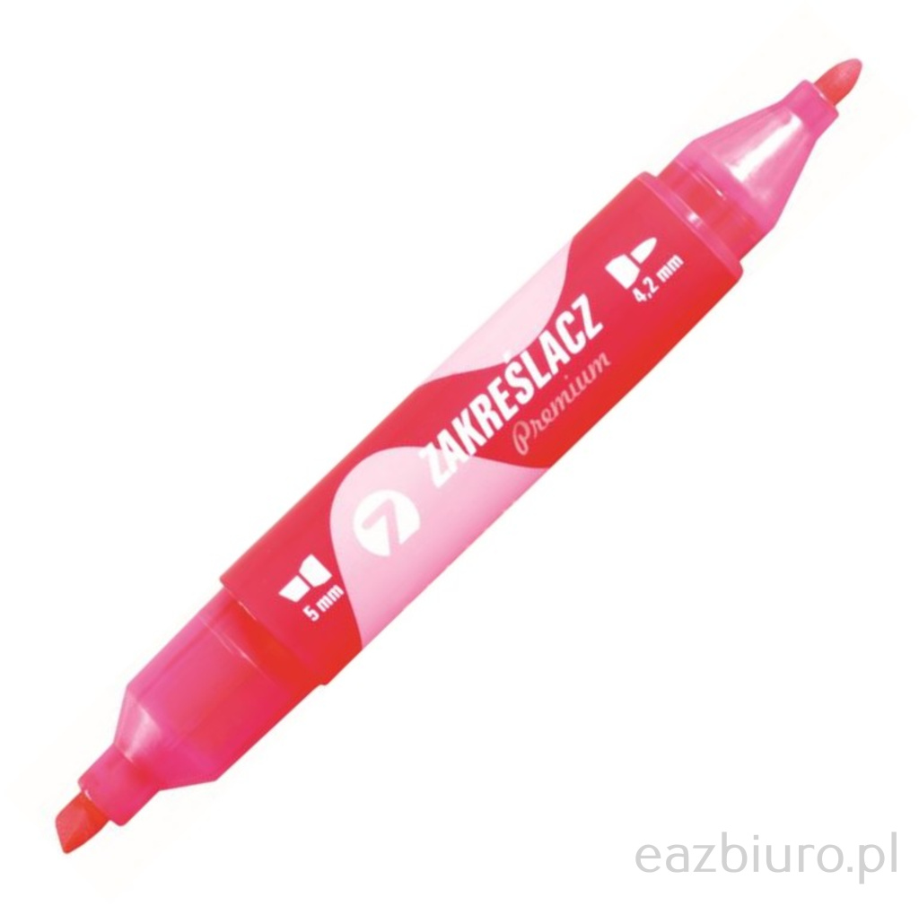 Zakreślacz Tetis kw510 różowy dwustronny