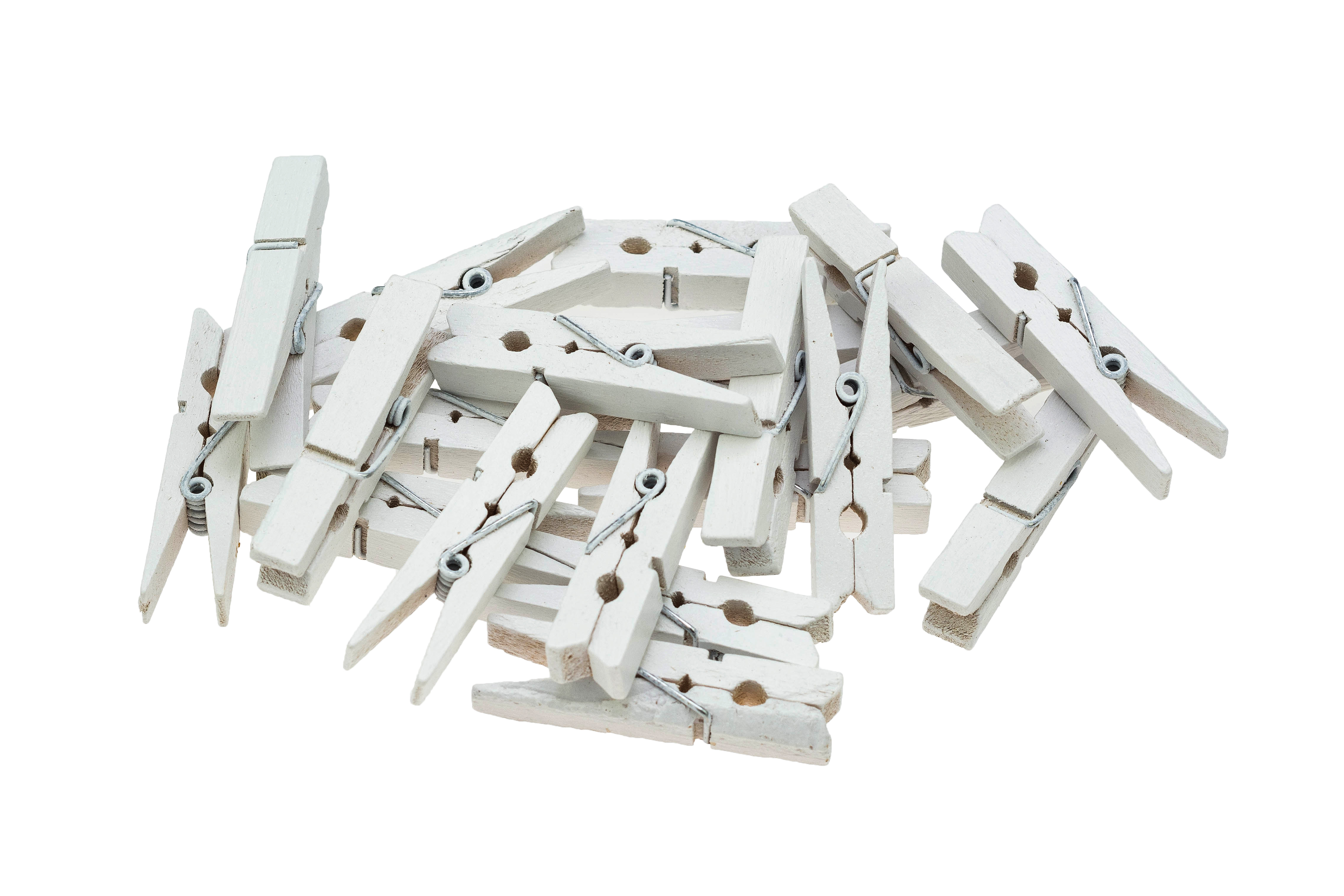 Klamerki ozdobne 4,5 cm białe zestaw 20 sztuk | eazbiuro.pl | Skorzystaj z rabatu!