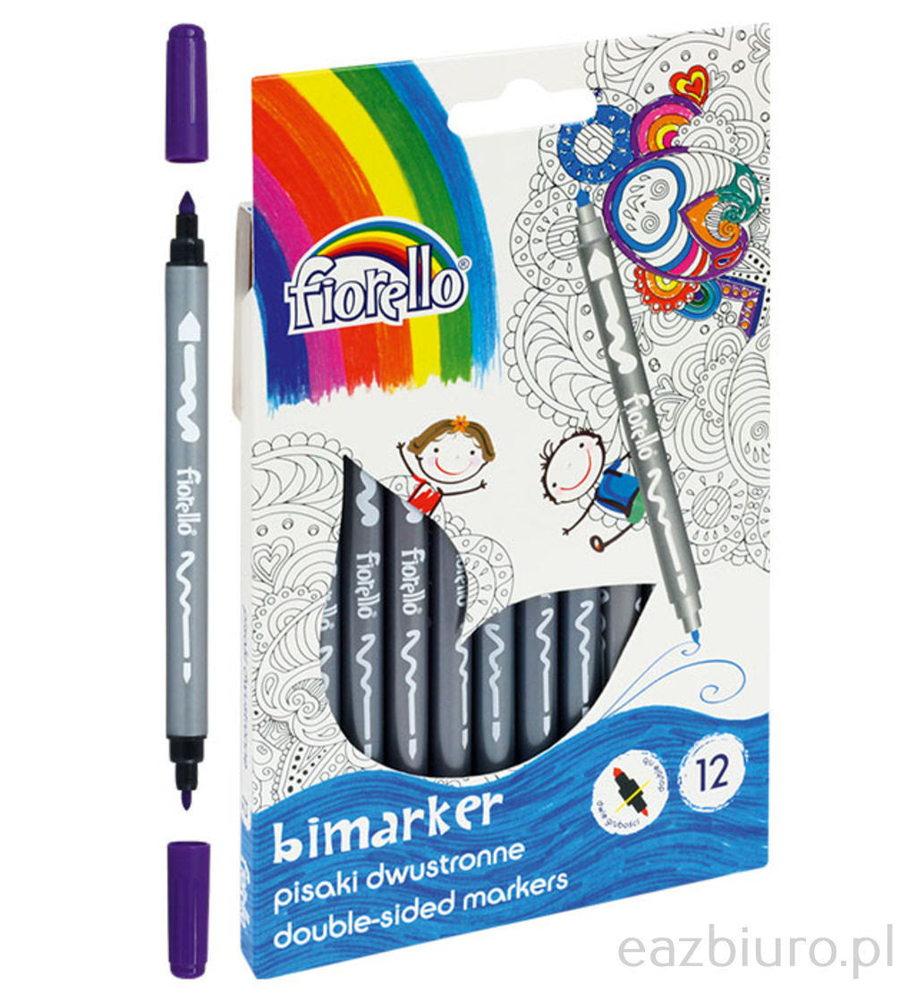 Pisaki bimarker dwustronne Fiorello gr-f816 - 12 kolorów | eazbiuro.pl | Kup pewnie!