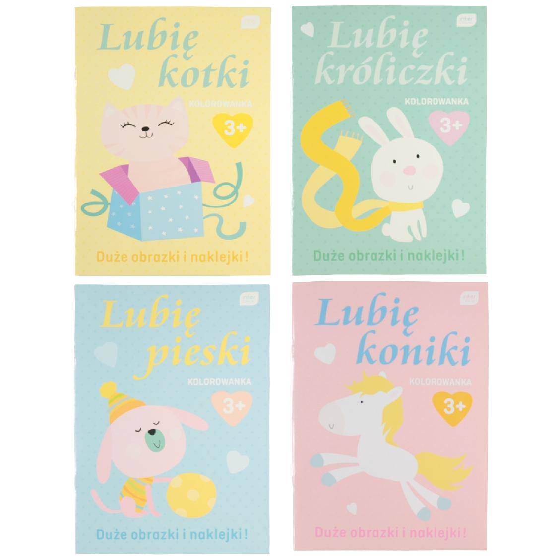 Kolorowanka A4 z naklejkami lubię... mix Kolorowanka A4 z naklejkami lubię... mix
