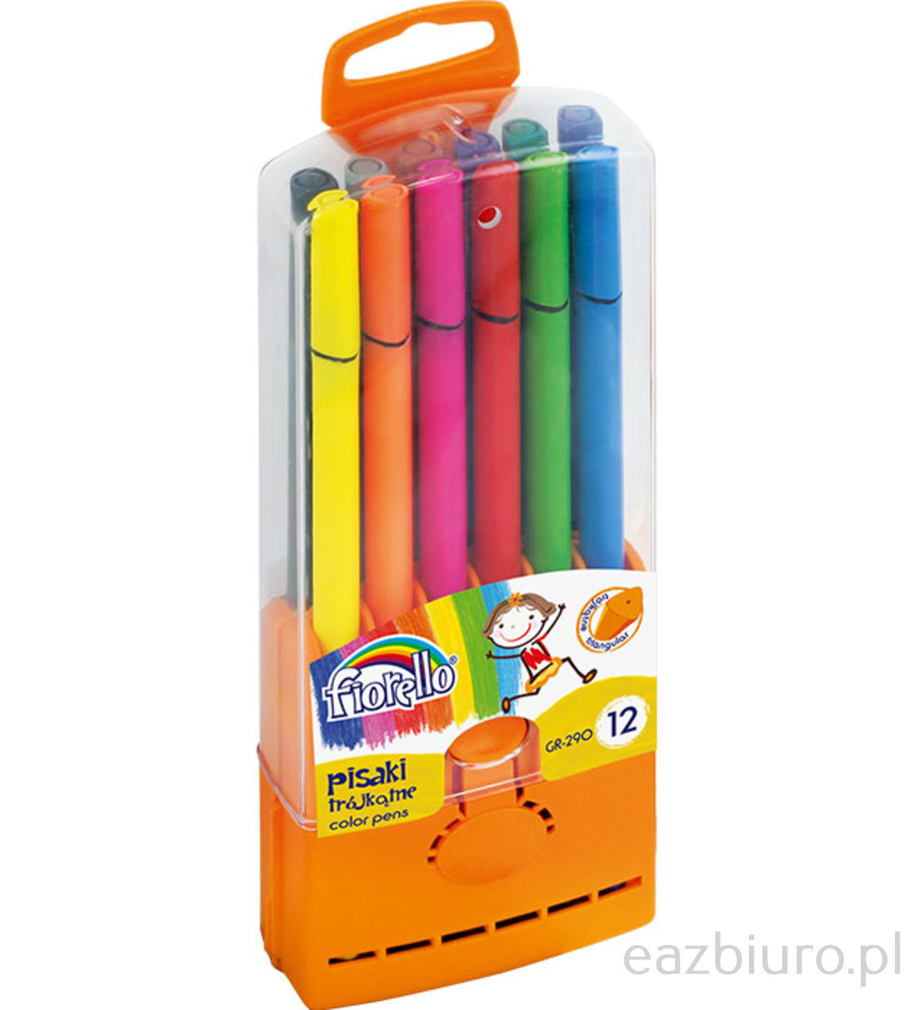 Pisaki trójkątne Fiorello 12 kolorów gr-290 | eazbiuro.pl | Zamów z gwarancją!