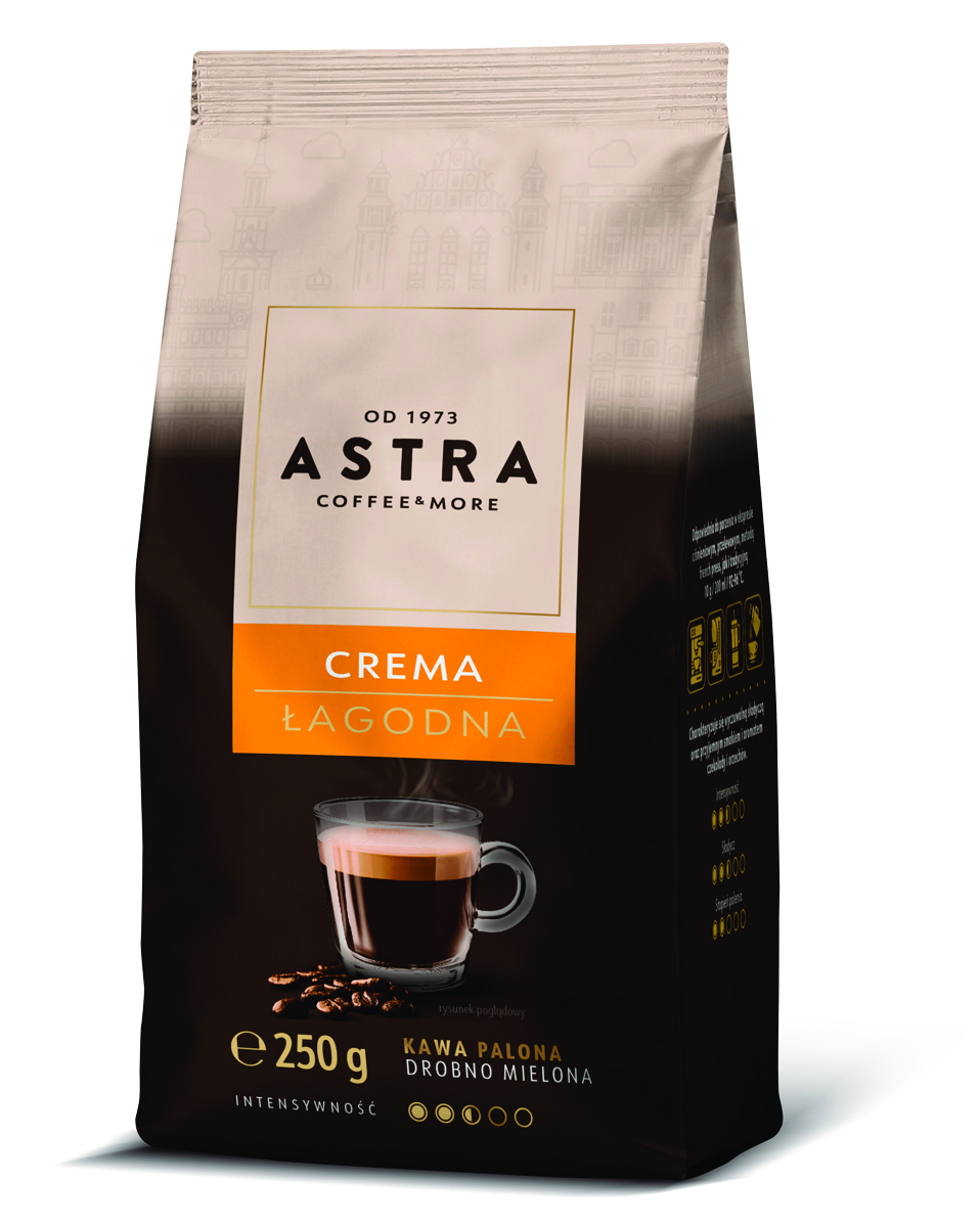 Kawa ASTRA Crema Łagodna, mielona, 250g