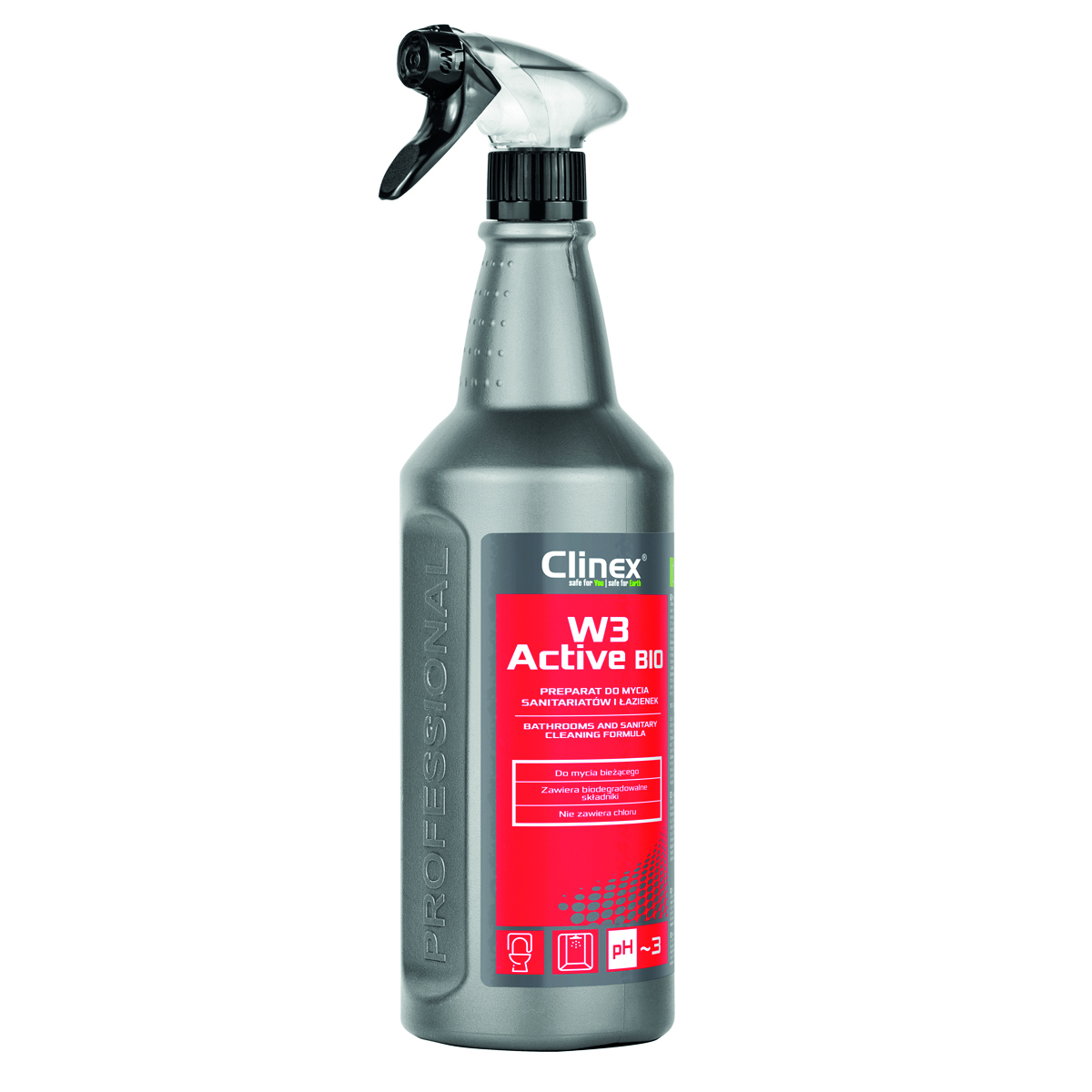 Clinex w3 active bio 77-512 delikatny płyn do mycia sanitariatów i łazienek 1l Clinex w3 active bio 77-512 delikatny płyn do mycia sanitariatów i łazienek 1l