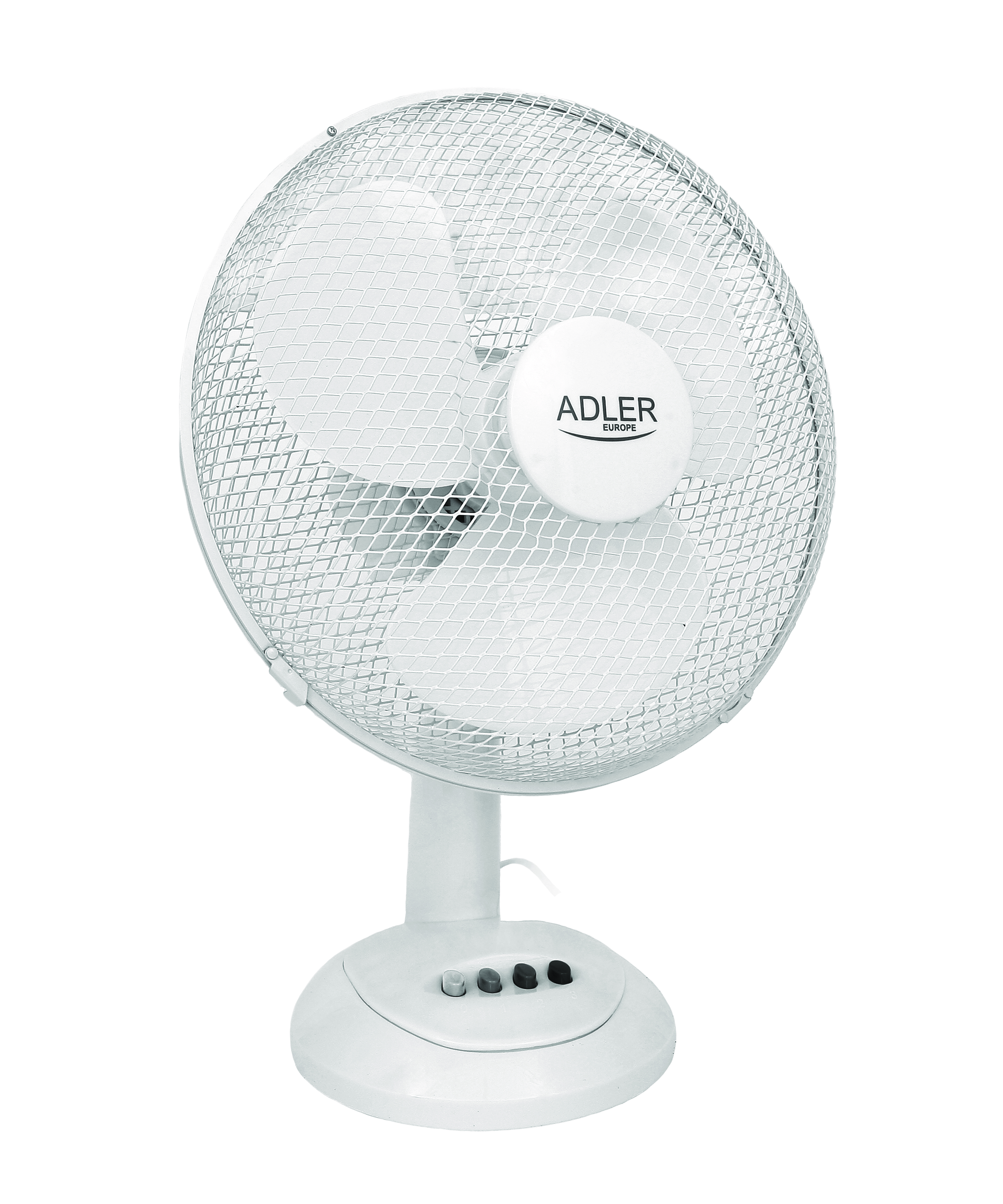 Wentylator Adler ad 7303, biurkowy, śr. 30cm, 70w, biały