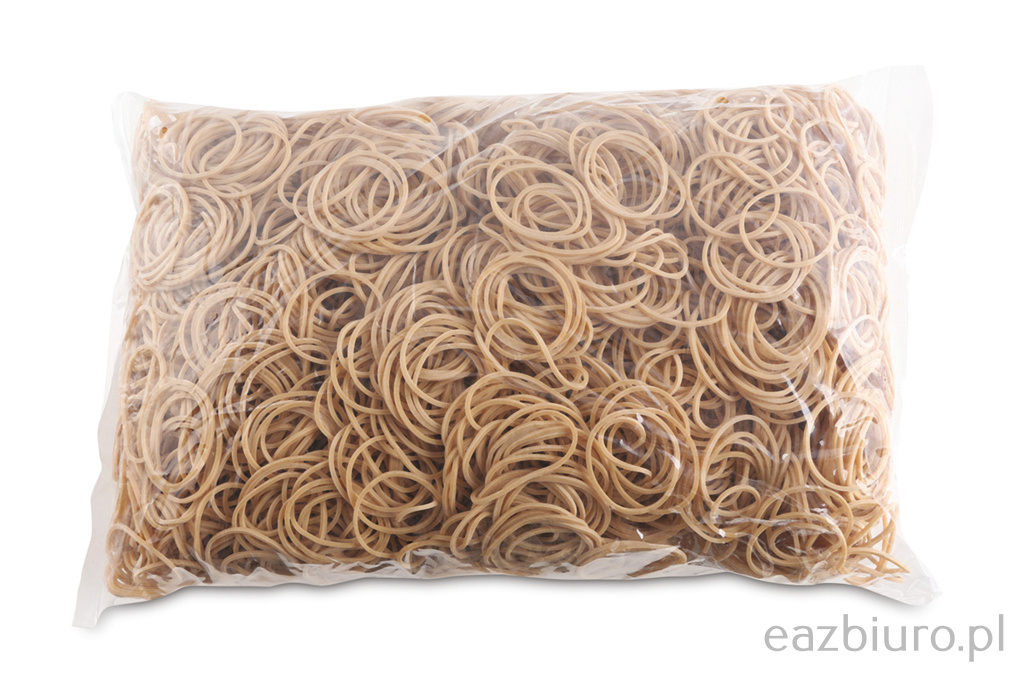 Gumki reCepturki Office Products, średnica 30mm, 1,5x1,5mm, 60% kauczuku, 1000g, zgrzewka, naturalne