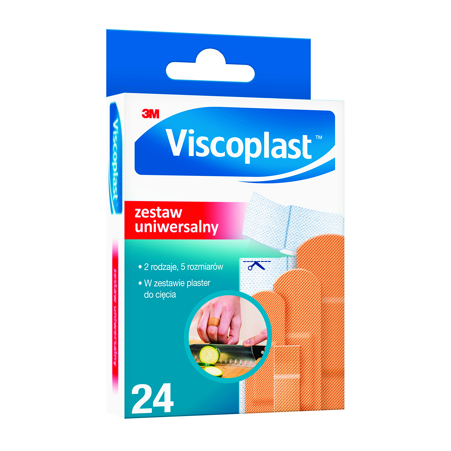 Zestaw Plastrów Viscoplast uniwersalny 20 sztuk Zestaw Plastrów Viscoplast uniwersalny 20 sztuk