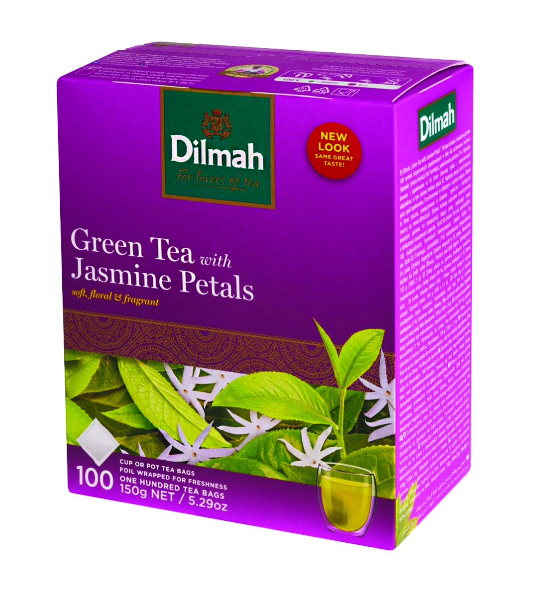 Herbata DILMAH, zielona, jaśminowa, 100 torebek