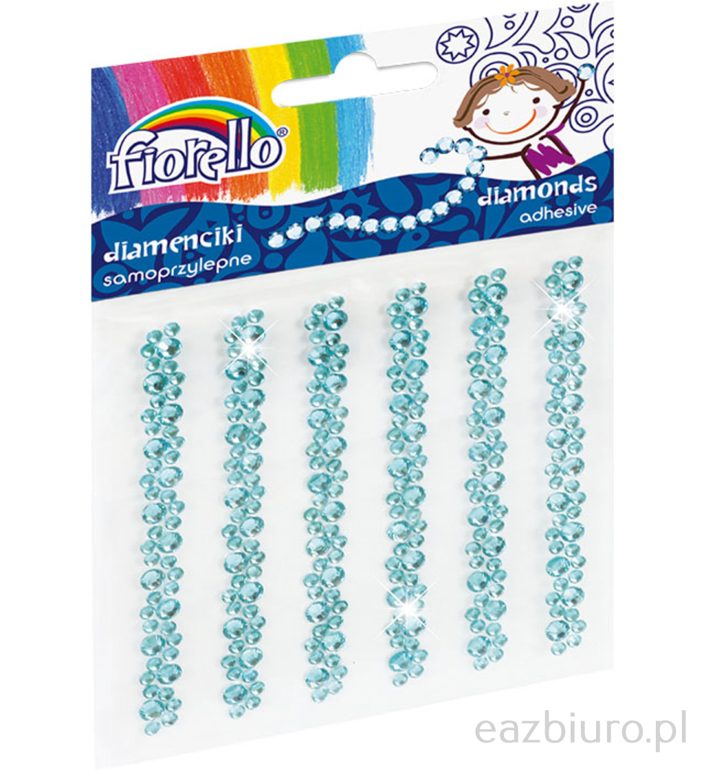 Diamenciki samoprzylepne Fiorello gr- ds06 małe błękitne w paskach | eazbiuro.pl | Zamów bez zwłoki!