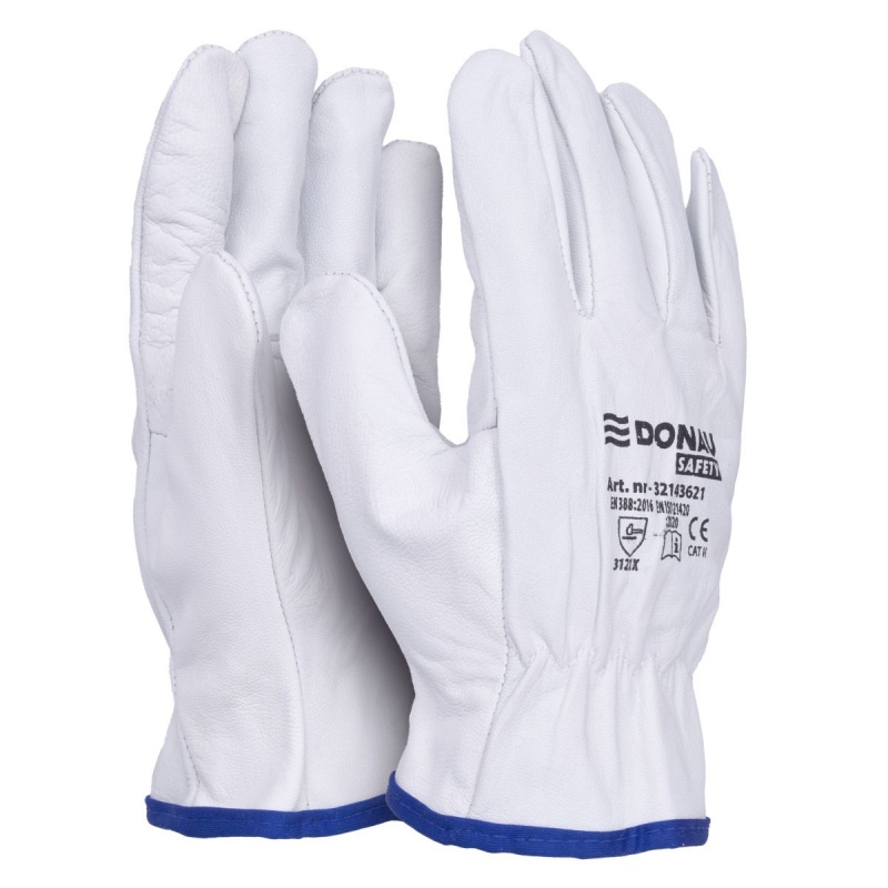 Rękawice Donau Safety kozia skóra, ściągacz, rozmiar 7 Rękawice Donau Safety kozia skóra, ściągacz, rozmiar 7