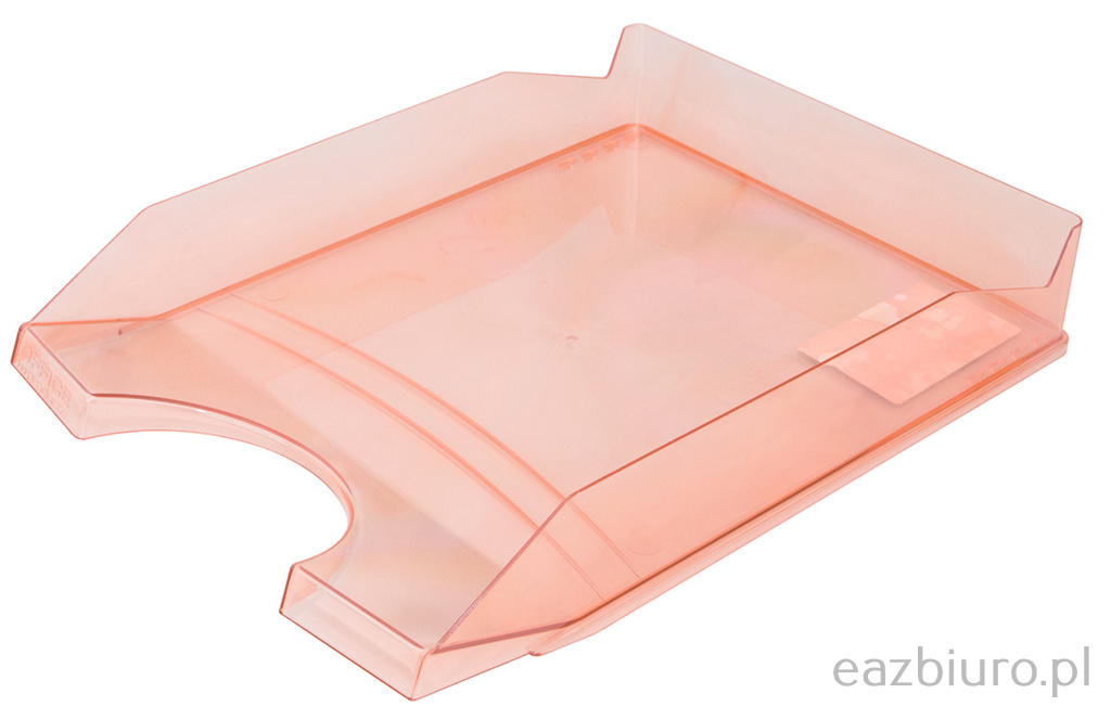 Szufladka na biurko Office Products, polistyren/pp, A4, transparentna czerwona