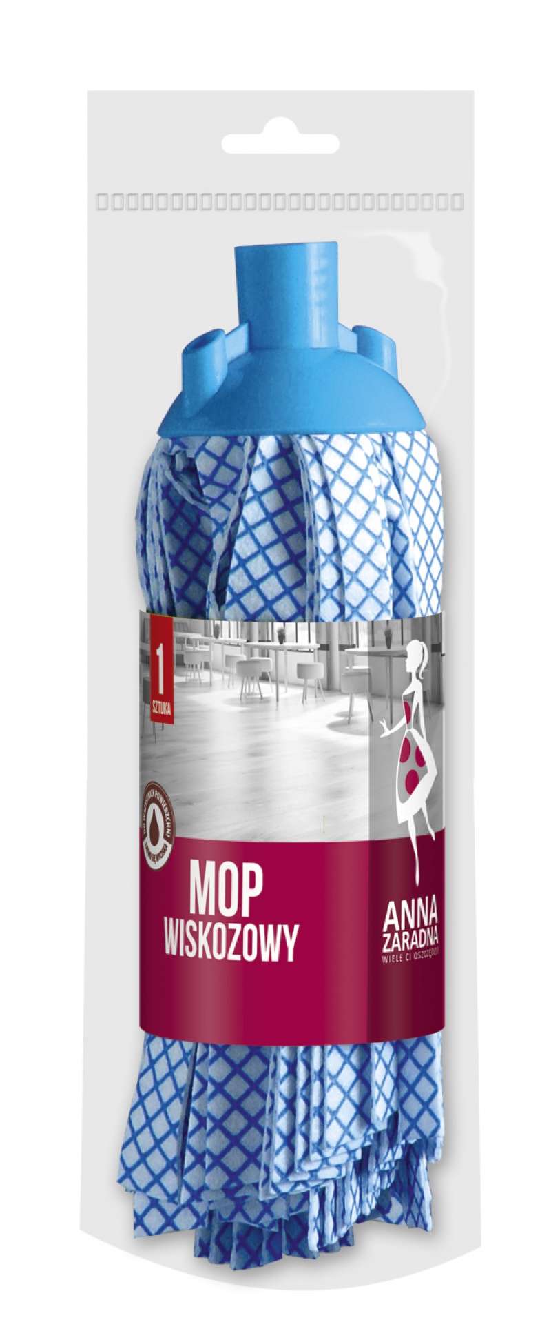 Mop Anna Zaradna wiskozowy kratka | eazbiuro.pl | Postaw na jakość!