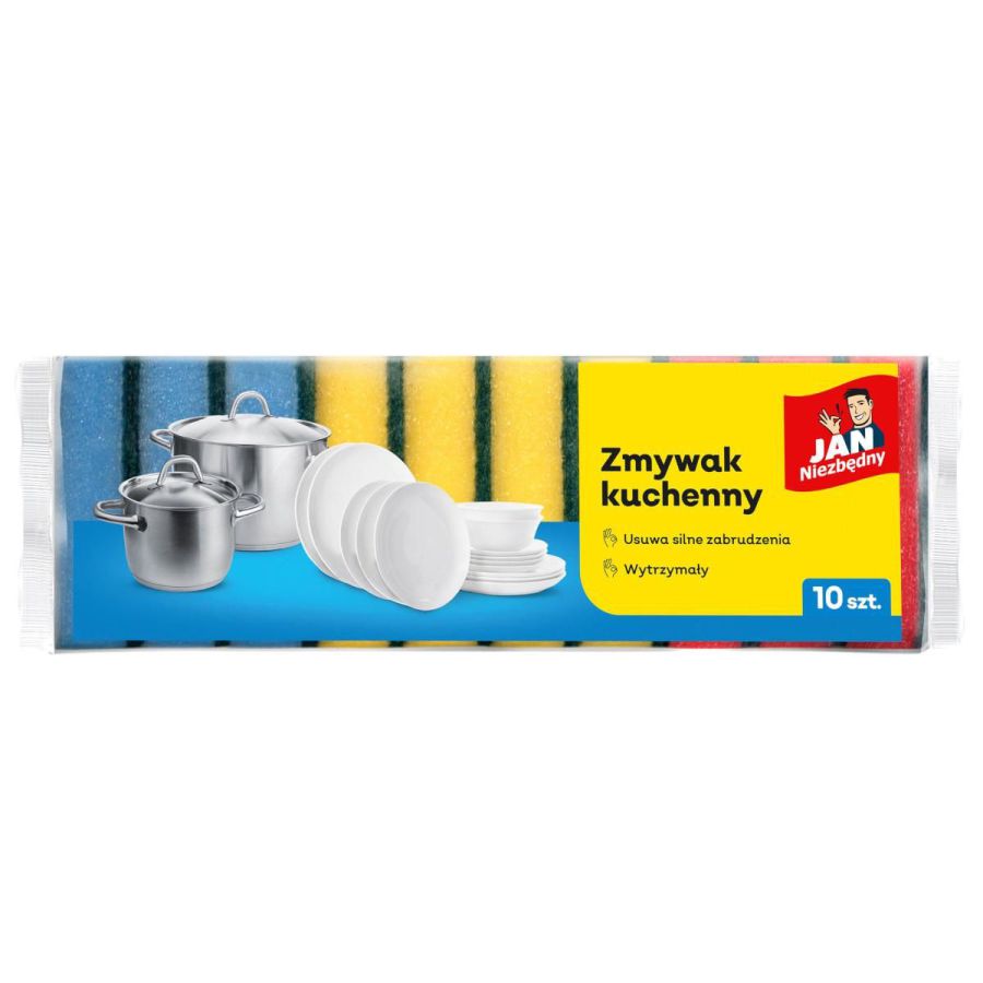 Gąbka zmywak kuchenny Jan Niezbędny 10 szt. Gąbka zmywak kuchenny Jan Niezbędny 10 szt.