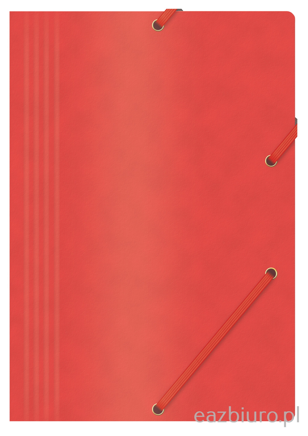 Teczka z gumką Office Products, preszpan, A4, 390gsm, 3-skrzydłowa, czerwona | eazbiuro.pl | Wybierz hit!