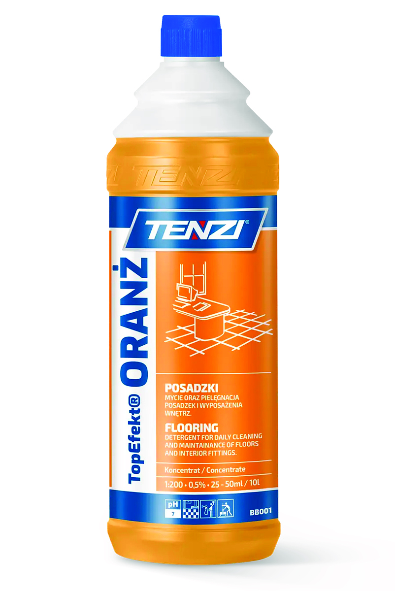 Neutralny płyn do mycia posadzek Tenzi Topefekt zapach pomarańczy Oranż 1l