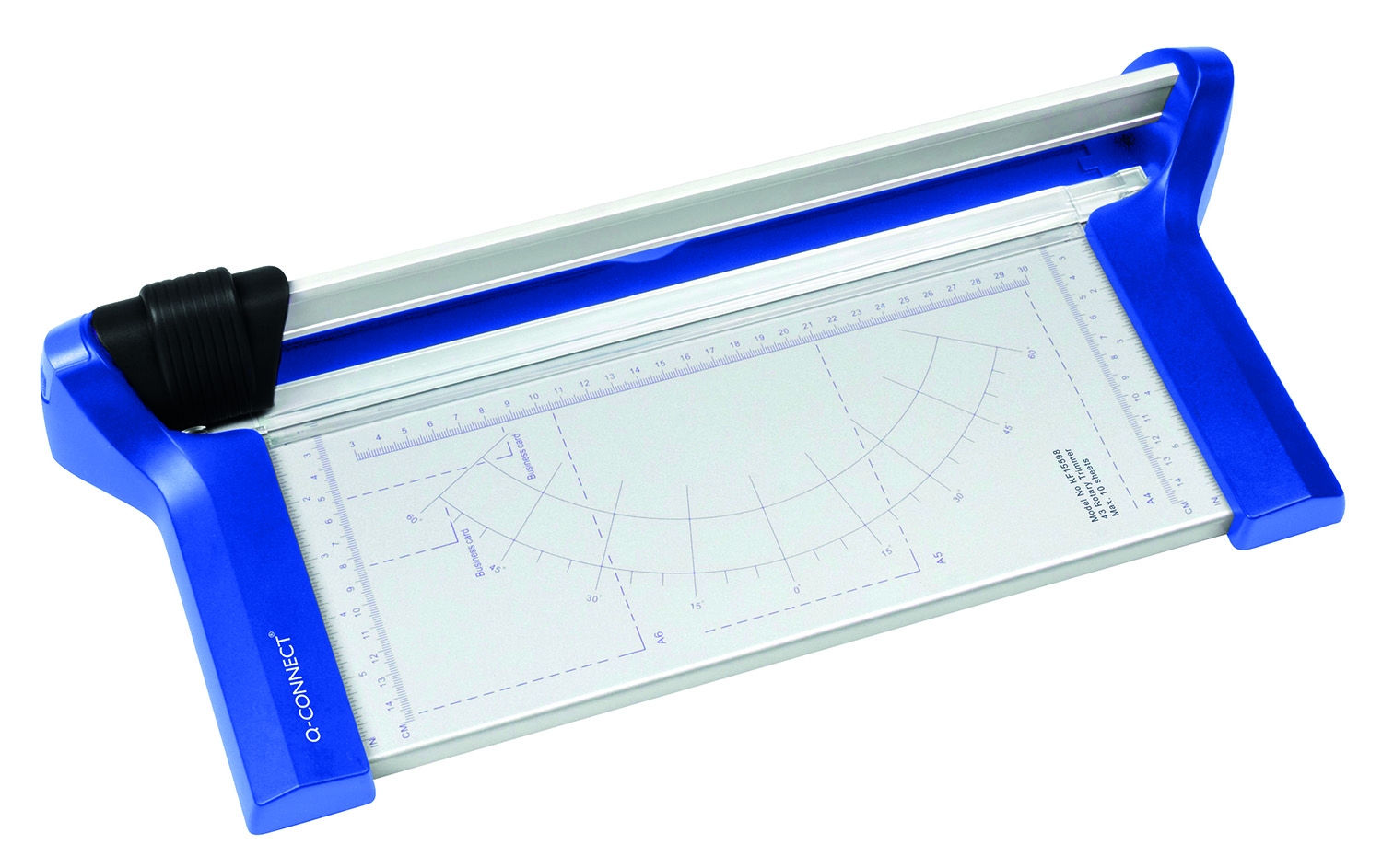 Przycinarka krążkowa Q-Connect, A4, dł. cięcia 31cm, niebiesko-srebrna Przycinarka krążkowa Q-Connect, A4, dł. cięcia 31cm, niebiesko-srebrna