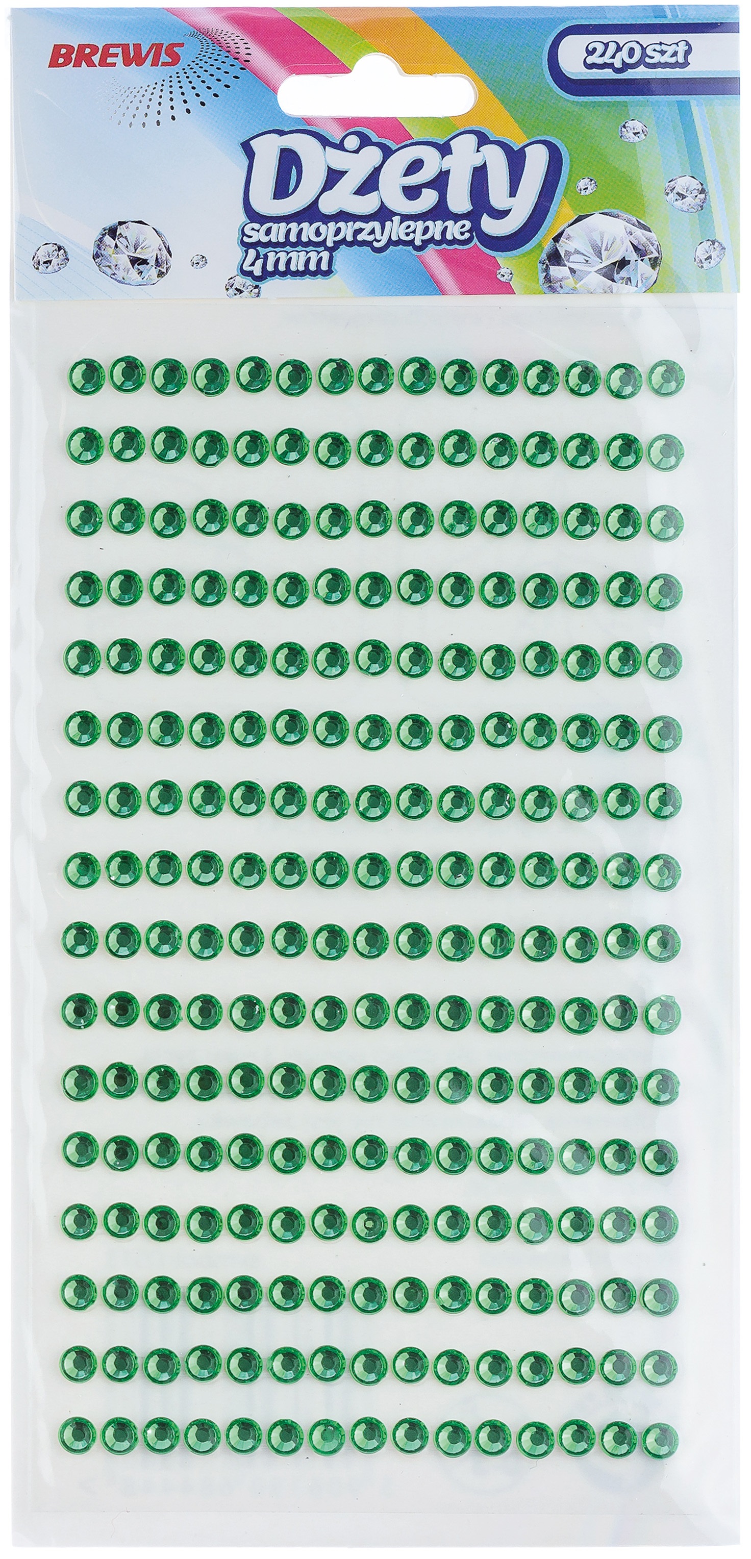 Dżety samoprzylepne 4 mm ds13 zielone | eazbiuro.pl | Kup już teraz!