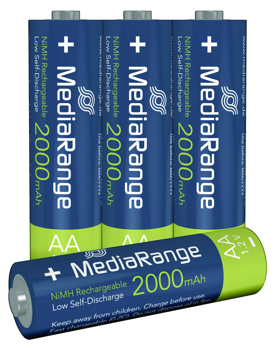 Akumulator MEDIARANGE AA, NiMH, 2000mAh, blister, 4 szt. Akumulator MEDIARANGE AA, NiMH, 2000mAh, blister, 4 szt.