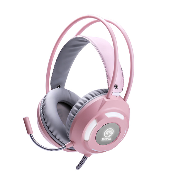 Słuchawki z mikrofonem Marvo hg8936, regulacja głośności, podświetlenie, 3.5 mm jack + usb