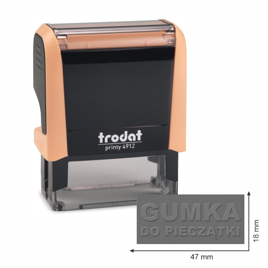 Trodat pieczątka 4912 obudowa pastelowa pomarańczowa 47 x 18 mm + wkładka tuszująca + | eazbiuro.pl | Wybierz hit!
