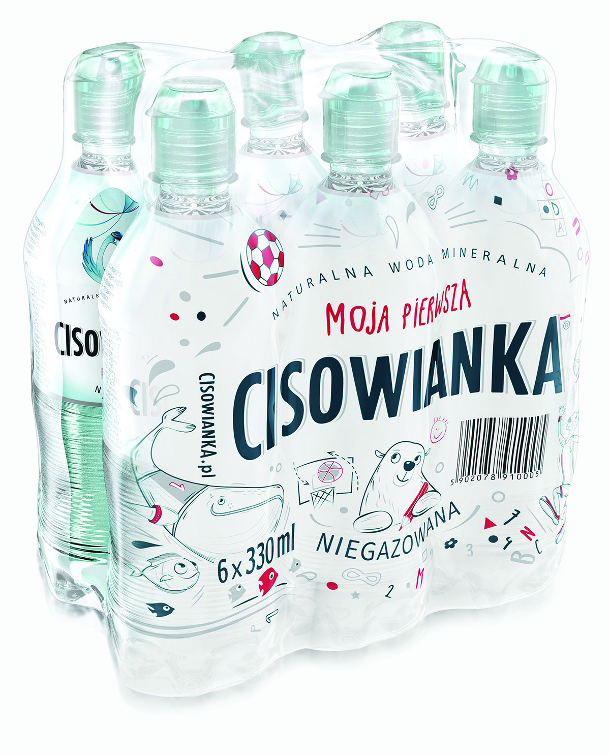 Woda Cisowianka moja pierwsza, niegazowana, butelka Plastikowa, 0,33l