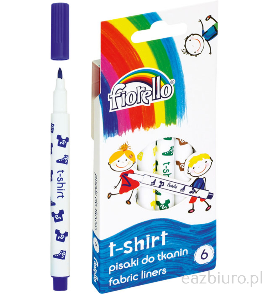 Pisaki t-shirt do tkanin Fiorello gr-f125 - 6 kolorów | eazbiuro.pl | Kliknij i kup!