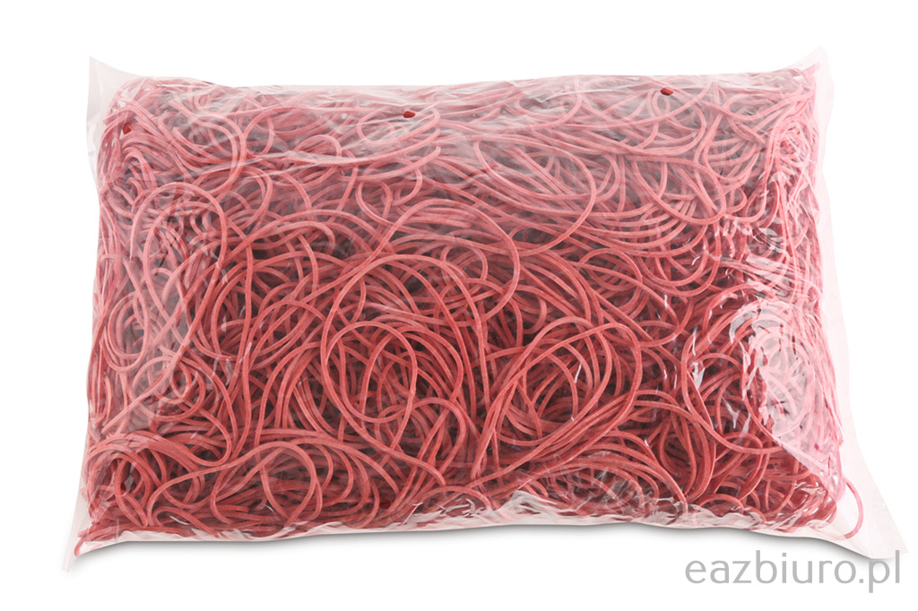 Gumki reCepturki Office Products, średnica 100mm, 1,5x1,5mm, 60% kauczuku, 1000g, zgrzewka, czerwone