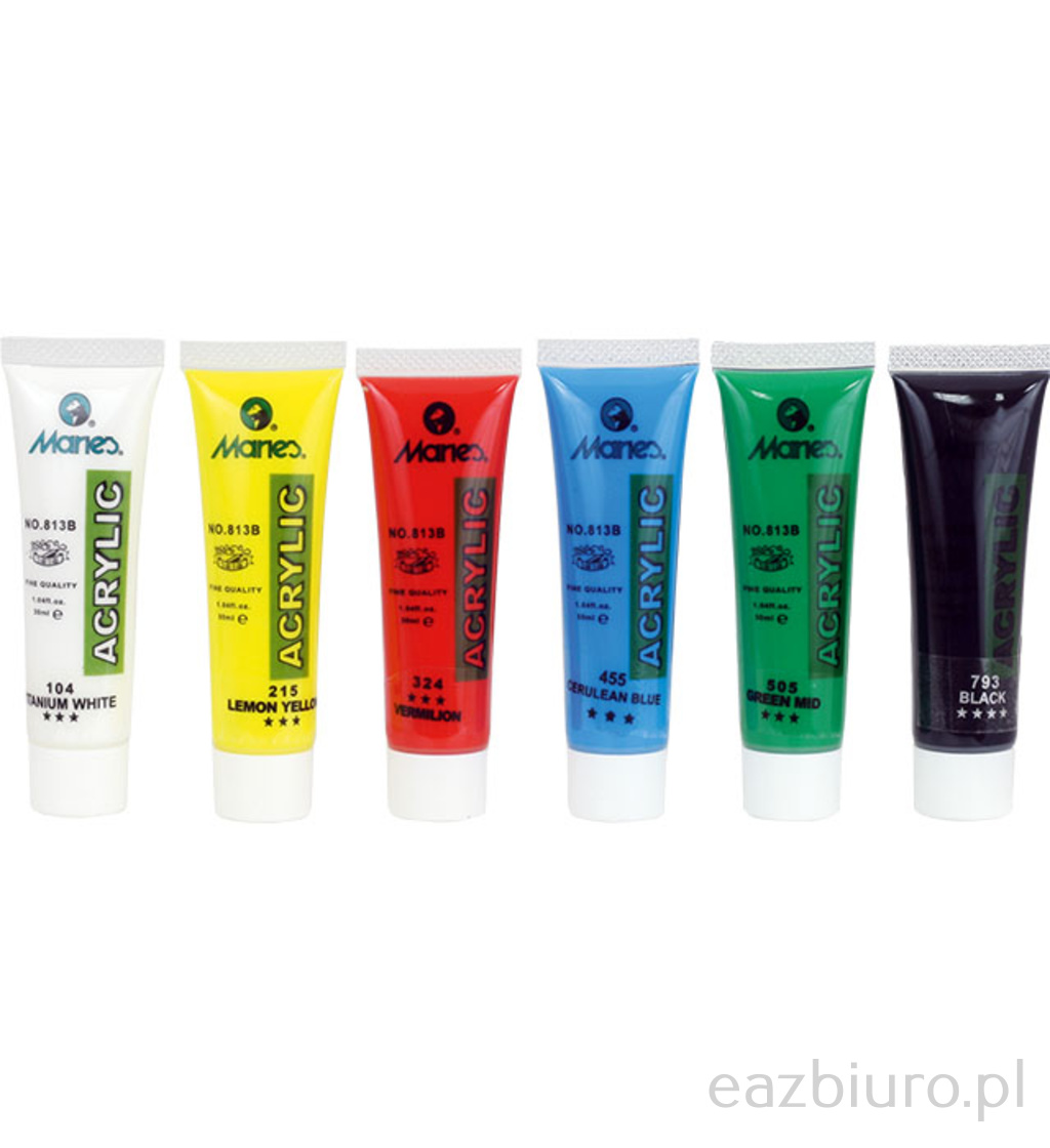 Farby akrylowe 81306 b - 6 kolorów maries 30 ml | eazbiuro.pl | Weź najlepsze!