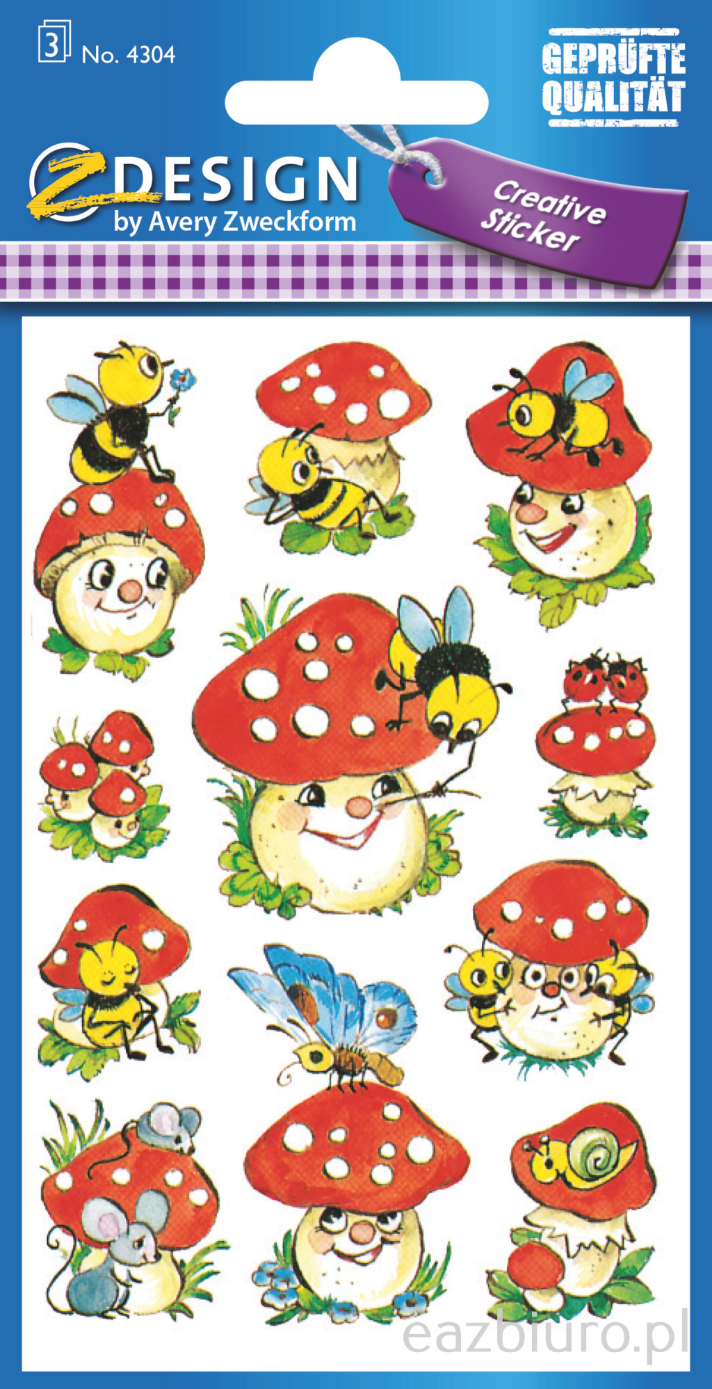 Naklejki papierowe - muchomorki avery z-design | eazbiuro.pl | Wybierz hit!