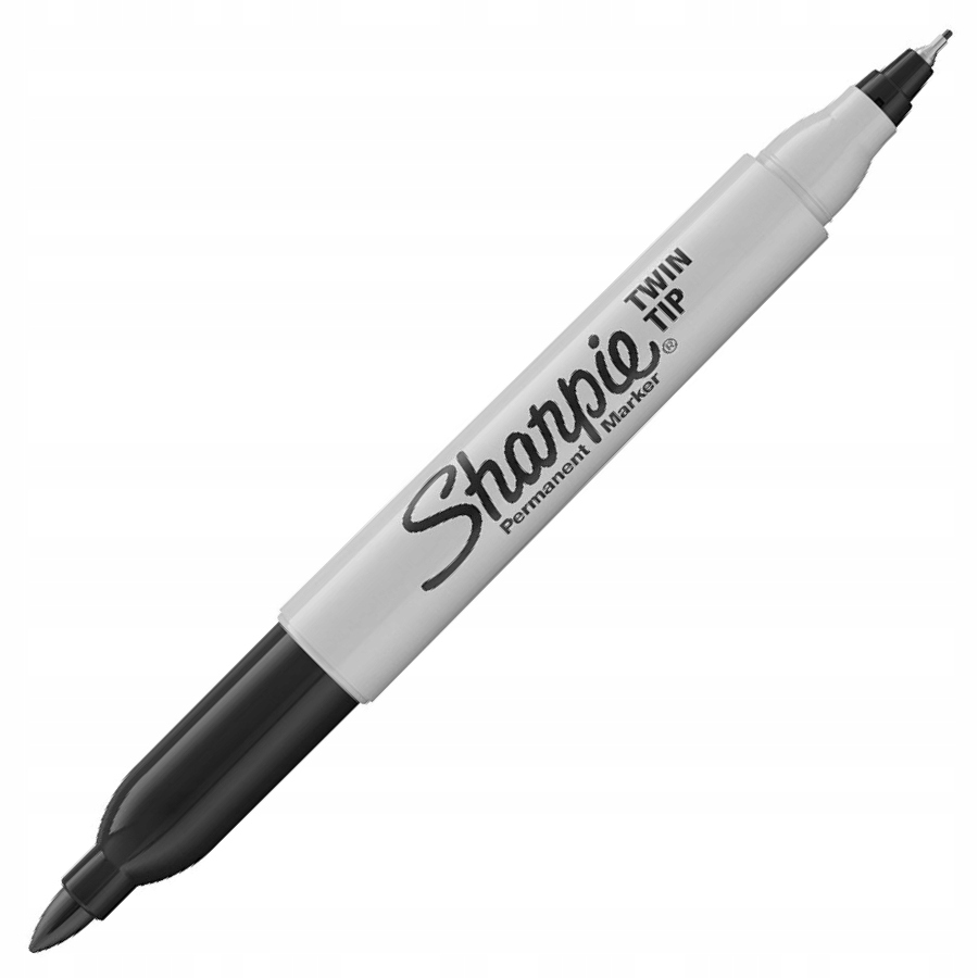 Marker permanentny Sharpie twin-tip czarny z dwiema końcówkami Marker permanentny Sharpie twin-tip czarny z dwiema końcówkami