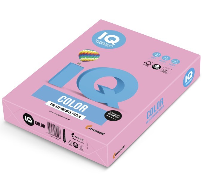 Papier ksero iq color A4 różowy pi25