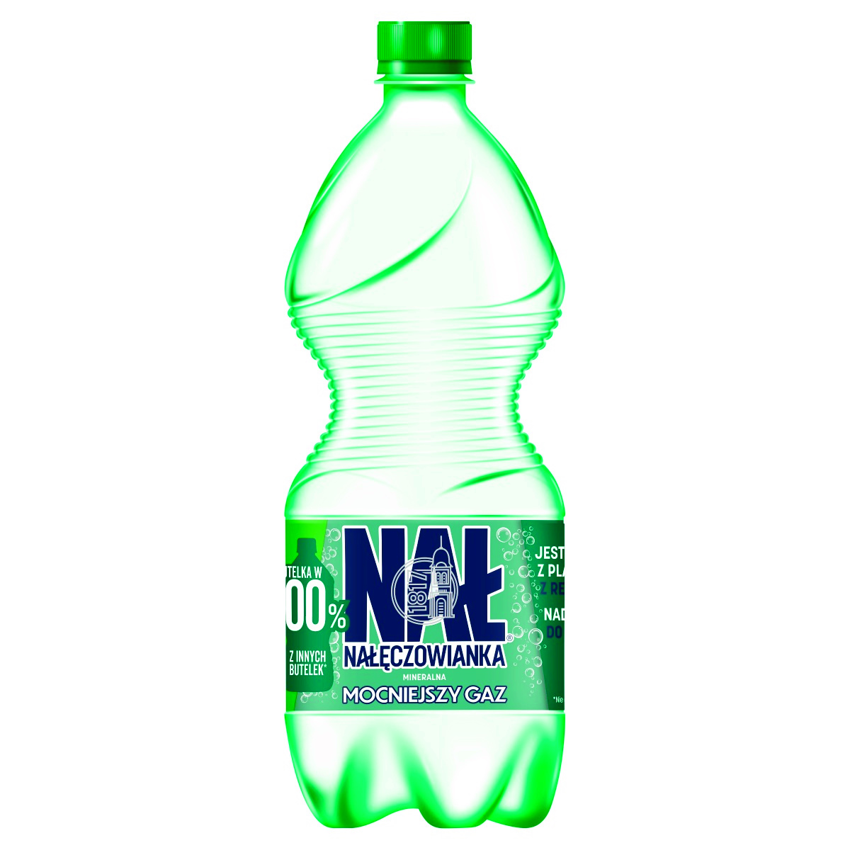 Woda mineralna NAŁĘCZOWIANKA, mocny gaz, 1l