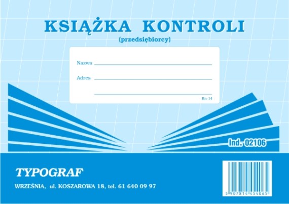 Druk książka kontroli A5