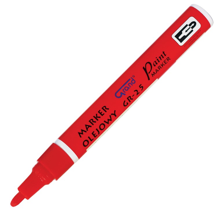 Marker olejowy gr-25 czerwony do biura | eazbiuro.pl | Zamów bezpiecznie!