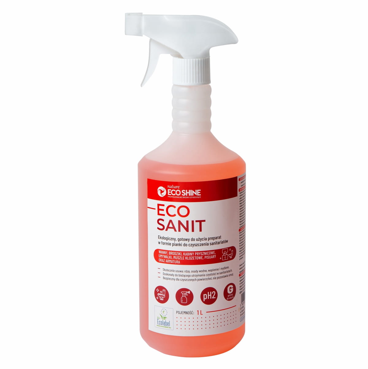 Eco Shine eco sanit 1l ekologiczny preparat w formie pianki do czyszczenia sanitariatów