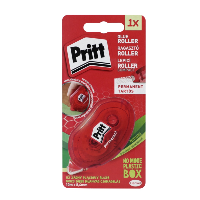 Klej w taśmie pritt permanent 8,4mm x 10m w pudełku Klej w taśmie pritt permanent 8,4mm x 10m w pudełku