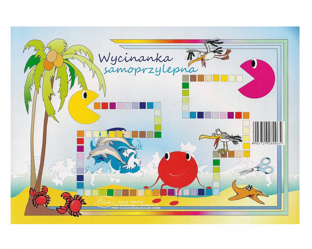 Zeszyt kolorowy wycinanka A4 samoprzylepna | eazbiuro.pl | Kup online!