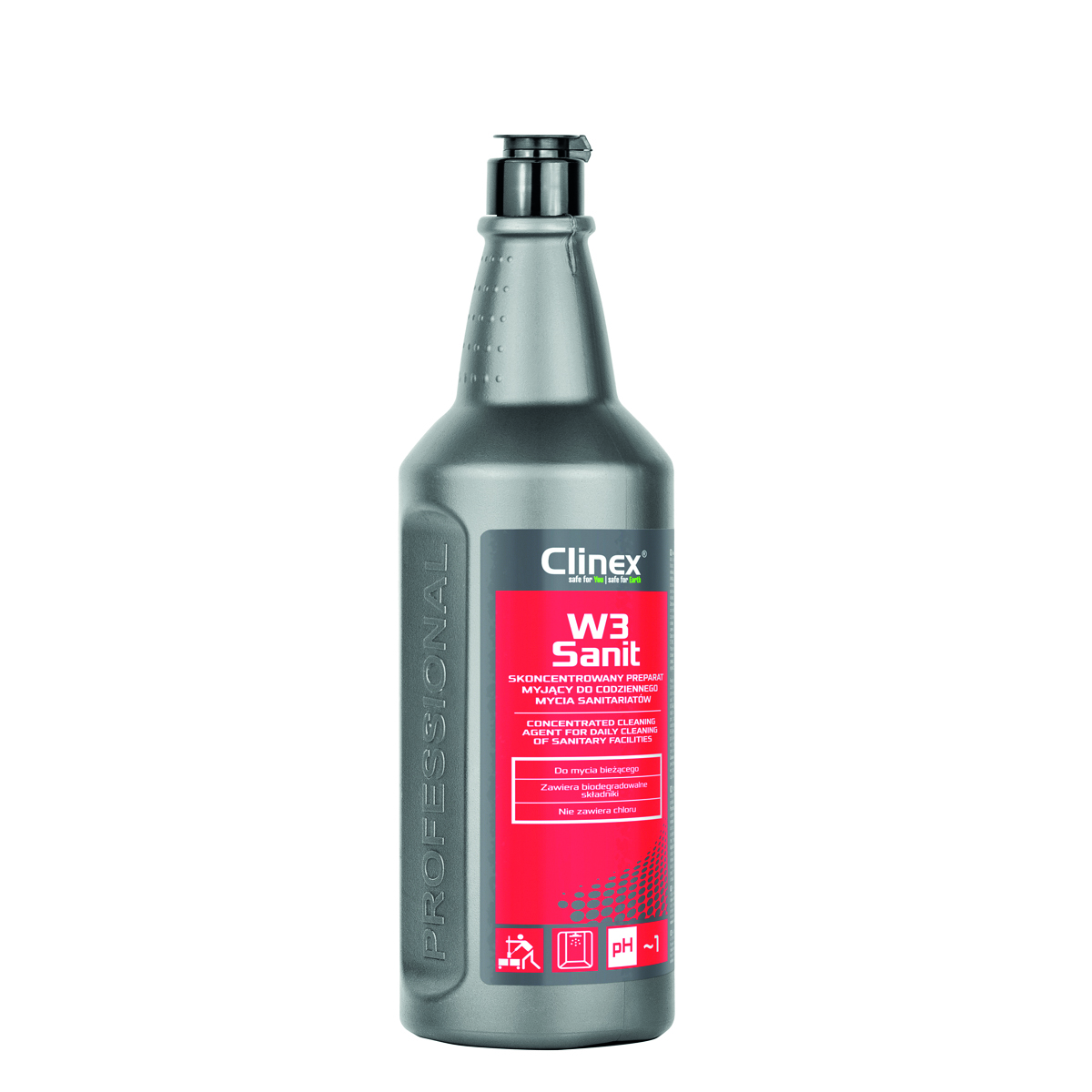 Clinex w3 sanit preparat do mycia sanitariatów i łazienek 1l Clinex w3 sanit preparat do mycia sanitariatów i łazienek 1l