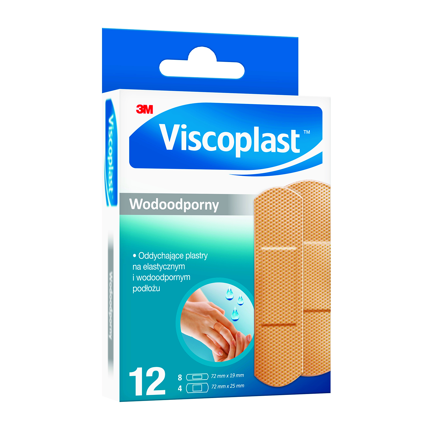 Zestaw Plastrów Viscoplast wodoodporne 2 rozmiary Zestaw Plastrów Viscoplast wodoodporne 2 rozmiary