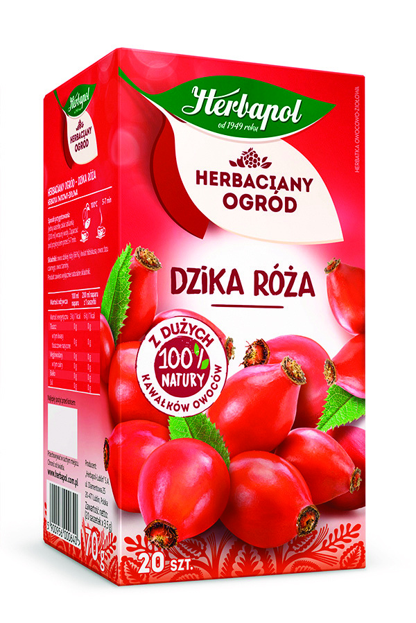 Herbata Herbapol herbaciany ogród, 20 torebek, dzika róża