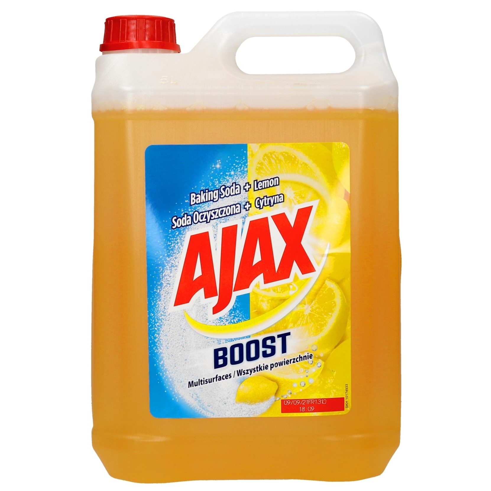 Płyn do podłóg Ajax boost lemon & soda, 5 l | eazbiuro.pl | Działaj śmiało!