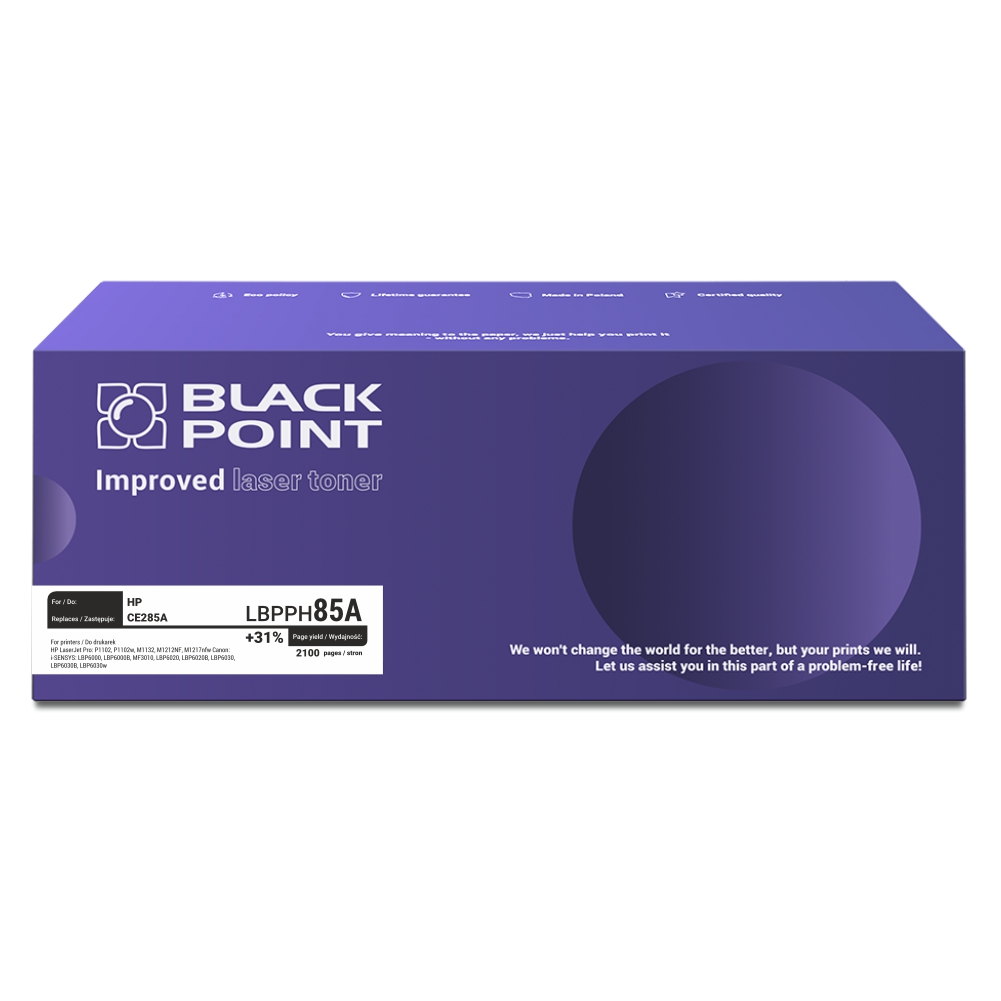 Toner Black Point HP ce285a - lBlack Pointph85a Toner Black Point HP ce285a - lBlack Pointph85a
