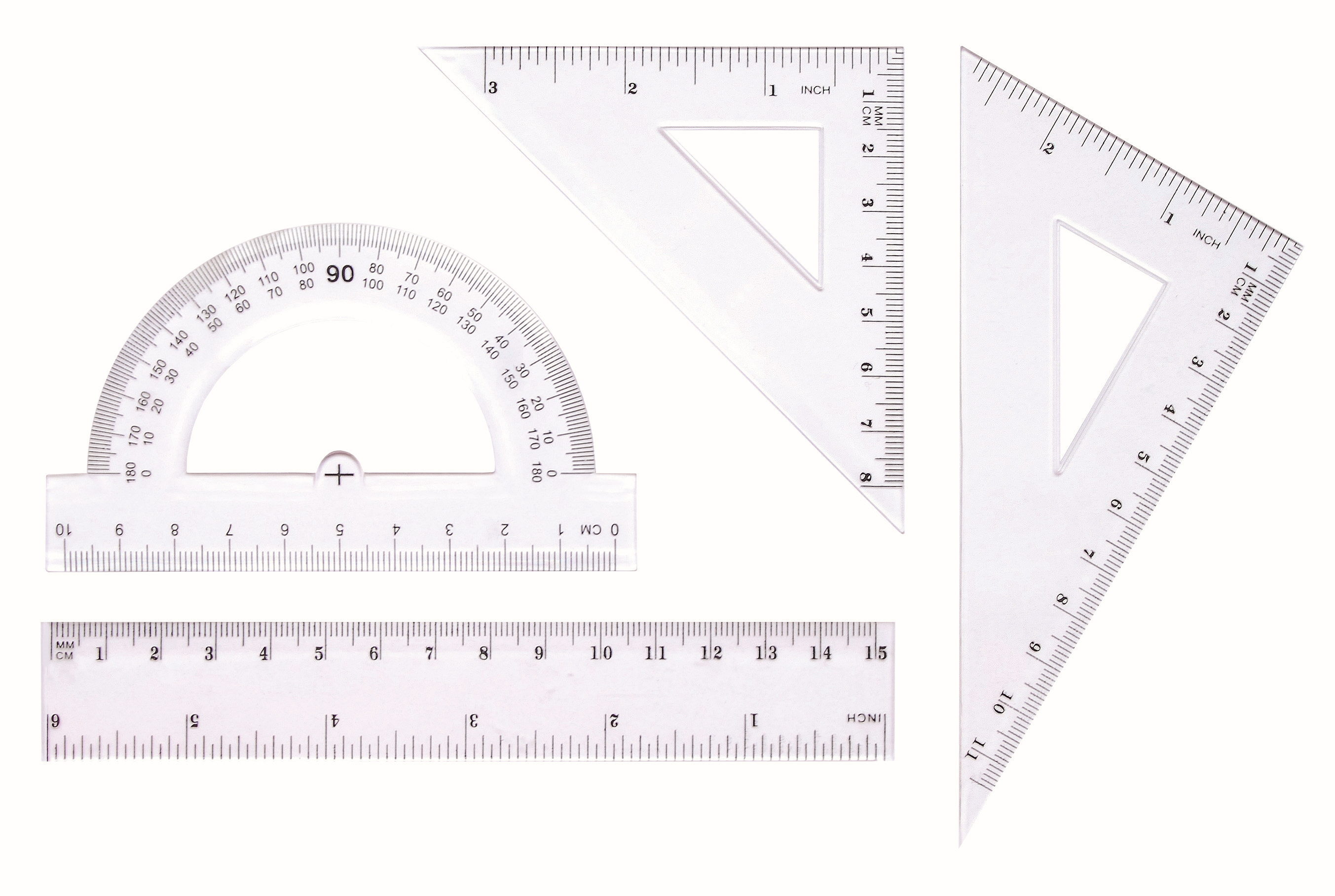 Zestaw geometryczny linijka+2xekierka+kątomierz Zestaw geometryczny linijka+2xekierka+kątomierz