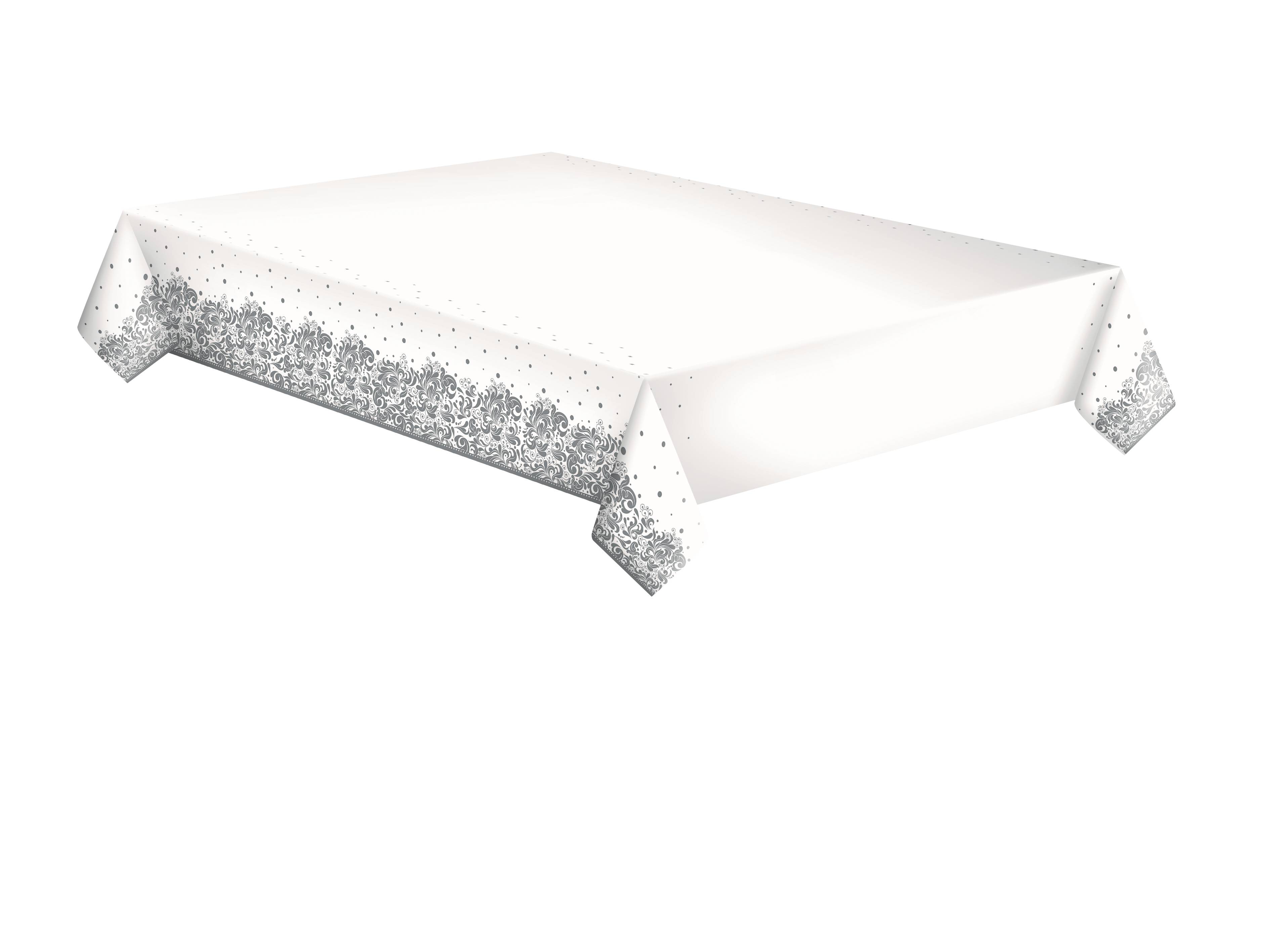 Obrus papierowy Ornament Silver 1 szt. 120 x 180 48 [g/m2]