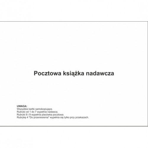 Druk pocztowa ksiażka nadawacza A5 wielokopia | eazbiuro.pl | Kup od razu!